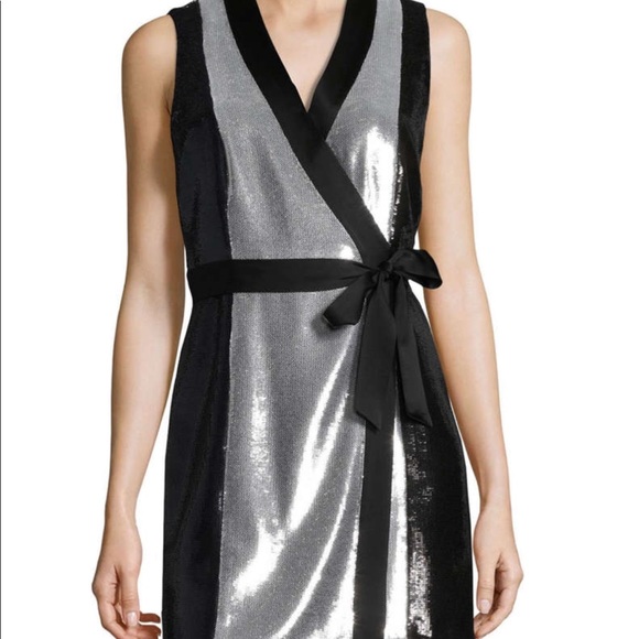Wrap sequin wrap dress by, Diane Von Furstenberg. - Picture 2 of 4